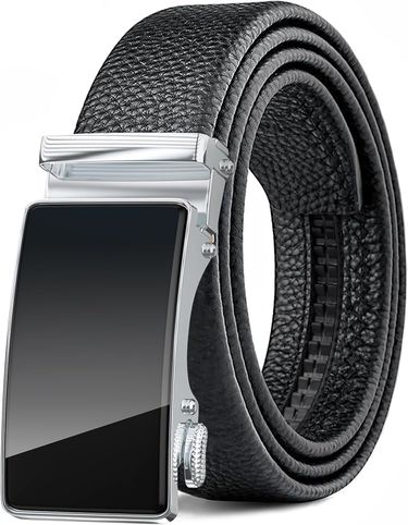 Men's Belt,Leather Ratchet Dress Belts With Sliding Adjustable Belts Dress Casual Jeans Comfort Trim To Fit_voghion.com