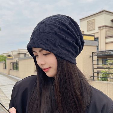 New Korean Versatile Texture Stacked Hat for Women's Headband, Thickened Knitted Net Red Ins Moonlight Hat, Show Small_voghion.com