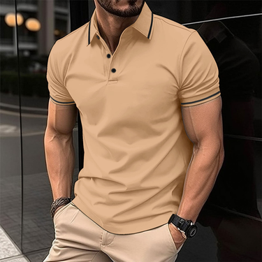 2024 Summer New Men's Sports and Casual Polo with Short Sleeves_mkmklike.com