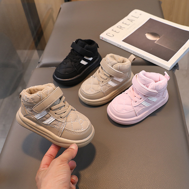 Child's shoes Kids' sneakers Girls' shoes Bread shoes Boys' baby kids' shoes with plush board shoes_mkmklike.com