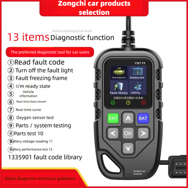 OBD Detection Tool – Engine Fault Code Clear, Live Data Stream, VIN & Battery Test, DIY Car Gadget_voghion.com