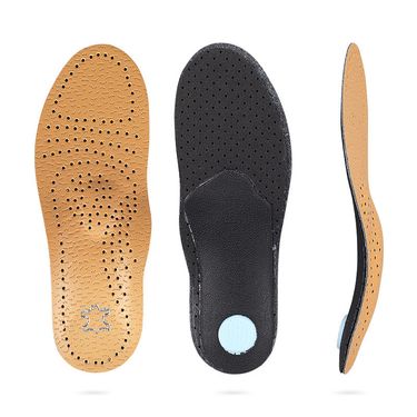 Suitable For All Seasons Leather Breathable Sweat-Absorbing Sports Shock-Absorbing Arch Insoles Support Pads For Men And Women_voghion.com