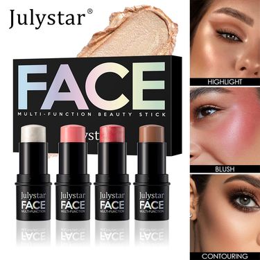 Blush Popular Multifunctional Contour Stick Four Pack Highlight Brightening Contour Modification Natural Matte Blush Stick Facial Makeup_voghion.com