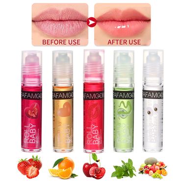 FAFAMOON bead Lip Oil moisturizing moisturizing lipstick liquid hydrating ball mouth oil dry crack colorless transparent_voghion.com
