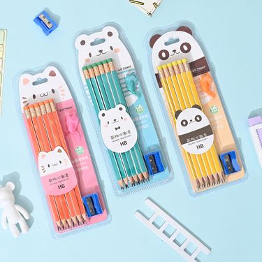 QY Kids Pencils For School - 12 Pack HB Colorful Wooden Pencils With Fun Designs, Perfect For First Graders & Elementary Students_voghion.com