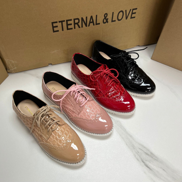 Women's Shoes fashionable and versatile college style flat lace-up women's shoes_voghion.com