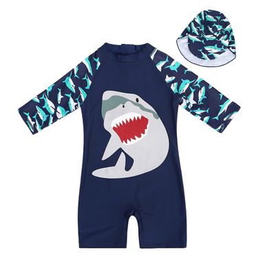 Mother & Kids Summer new children's swimsuit summer children's one-piece hot spring beach sunshade sunscreen quick-drying swimsuit_voghion.com