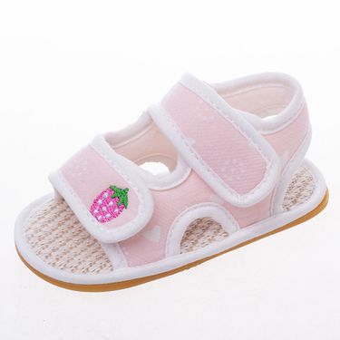 Mother & Kids Baby sandals for girls in summer linen soft sole 0-1 year old baby boy toddler shoes factory wholesale_voghion.com