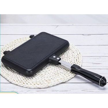 Long Striped Sandwich Bread Double-Sided Steak Egg Breakfast Frying Pan Household Griddle_voghion.com