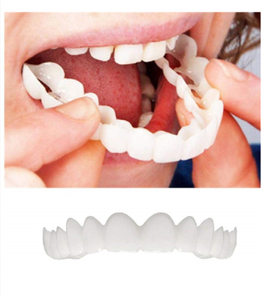 Silicone Simulation Teeth Braces Denture Comfort Fit Tooth Cosmetic Veneer One Size Fits All_voghion.com