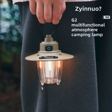 Yinuo Outdoor Camping Pinecone Exquisite Tent Long Battery Life Rechargeable LED Atmosphere Light_voghion.com