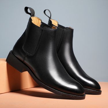 Martin boots men's cross-border Europe and the United States autumn leather cowhide pointed boots high-top leather boots a generation of hair_voghion.com