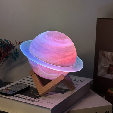 Saturn Ring Bluetooth Light Desktop Creative Gift Dreamy Planet Subwoofer Mini Speaker_voghion.com