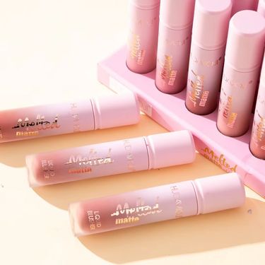 Beauty monochrome matte natural lasting mouth lip glaze sun red eye shadow powder blusher liquid_voghion.com