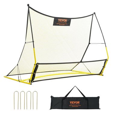 VEVOR Soccer Trainer, 2-IN-1 Portable Soccer Rebounder Net, 71"x40" Iron Soccer Practice Equipment, Sports Football Rebounder Wall With Portable Bag, Perfect For Team Solo Training, Passing, Volley_voghion.com