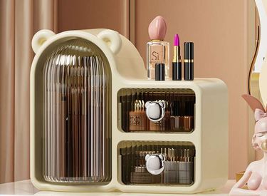 【 Strict Selection 】 Rotating With Advanced Desktop Storage, Dustproof Makeup Box, Skincare Product Storage Box_voghion.com
