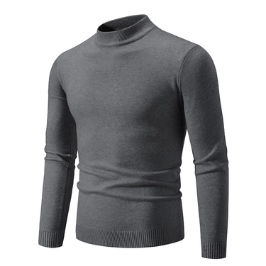 Unisex autumn and winter men's turtleneck sweater slim solid color pen stripe pullover base sweater_voghion.com