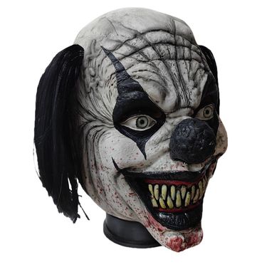 Party Masks Horror Black Braid Clown Headgear Halloween Fangs Clown Mask Dance Party Festival Performance Mask_voghion.com