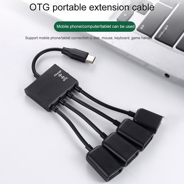 Xinweiqing Adapter Micro-USB Data Transmission 1 4 Type-c to USB Converter Cable for Mobile Phone_voghion.com