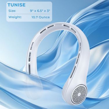 2025 New Bladeless Neck Fan Lazy USB Charging Model Large Capacity Portable Digital Display Outdoor Fan_voghion.com