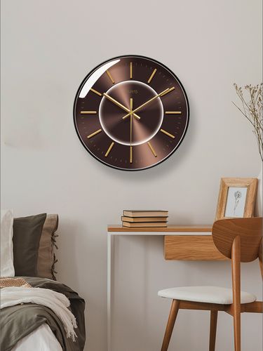 Yipula 7078 Ultra-Quiet Wall Living Personalized Round Home Wall-Mounted Modern Dining Room Quartz Clock_voghion.com