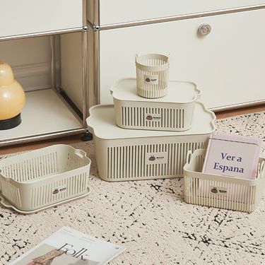 Dropshipping Hollow Printed Box Cartoon With Lid Home High-Value Desktop Storage Basket_maomaolike.com