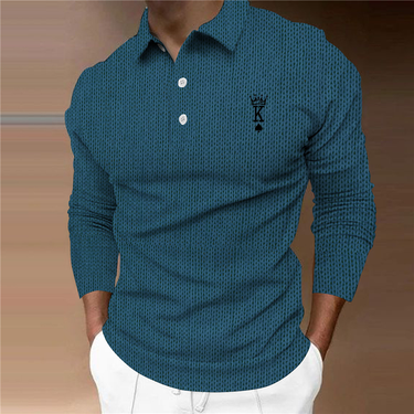 2023 Men's Long-sleeved button-up Polo shirt Alphabet K 3D printed casual lapel shirt Sportswear top_voghion.com