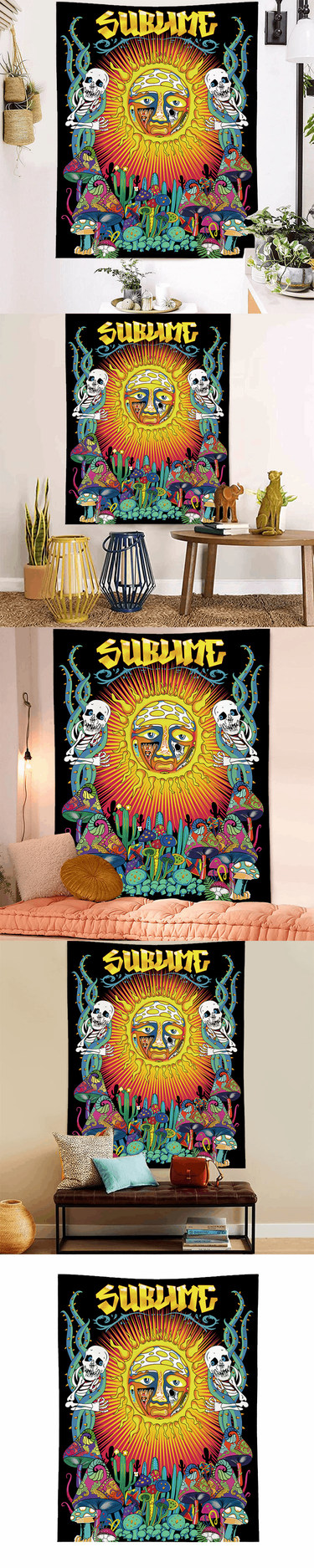 Skeleton tapestry wall hanging cloth ethnic background cloth decoration ins background cloth bedr hanging cloth_voghion.com