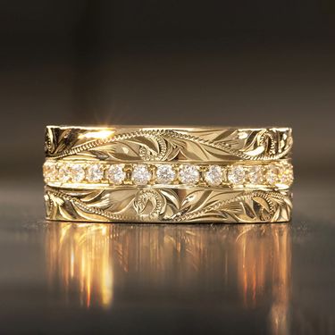 Cao Shi 2024 Wedding Wheat Ear Finger Fashion New Male Female Same Style Ring_voghion.com