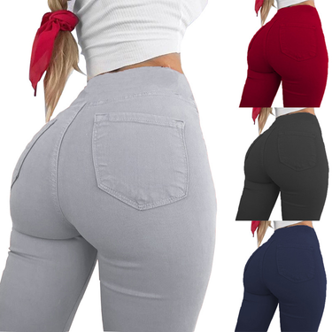 Women's fashion sexy high-waisted pencil pants pocket_voghion.com