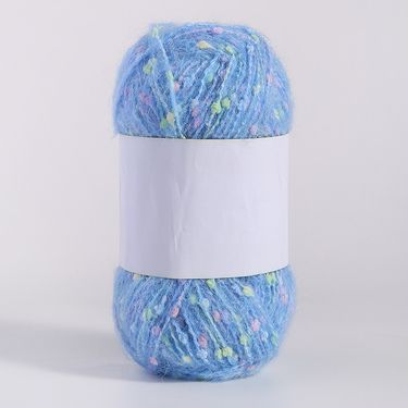 Bean yarn scarf yarn wool colored mohair hand woven DIY rainbow ping pong mixed yarn couple knitting yarn_voghion.com