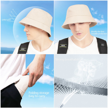 Fashion Unisex Summer Fisherman Fishing Mountaineering Camo Outdoor Sports Sunscreen Fashion Men Womens Cotton Bucket Hat Upf50+_voghion.com