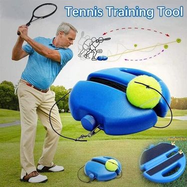 Self-learning rebound tennis sparring tennis tennis trainer single player with base beginner strap_voghion.com