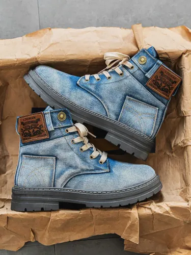 better Quality Mens High Top Denim Casual Sports Shoes Trendy And Fashionable Mens Boots Z250704_voghion.com