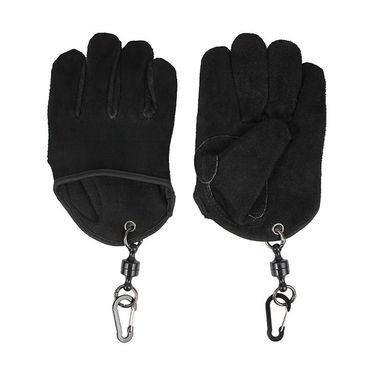 Outdoor Top Layer Cowhide Heat Insulation Anti-scald BBQ Hangable Portable Fireproof Genuine Leather Non-slip Fishing_voghion.com