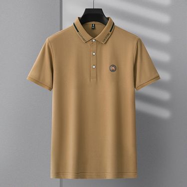 Men's Clothing Heavy spring and summer new thin embroidered straight short-sleeved business daily leisure spot men's polo shirt_voghion.com