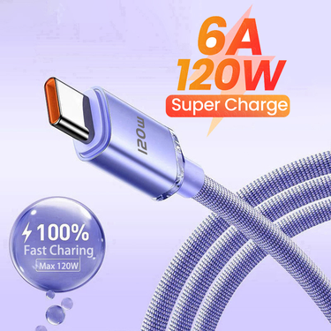 6A 120W Fast Charging USB Type C Cable for Huawei P50 Pro Data Cable Charger USB C Cable for Samsung Galaxy Z_voghion.com