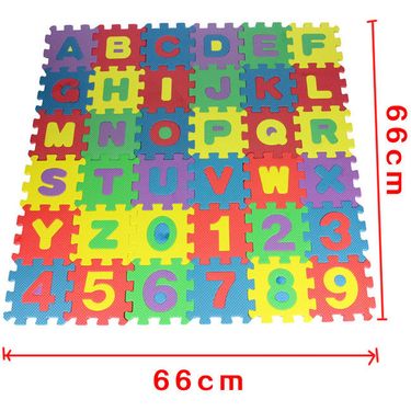 Children's Alphabet And Number Puzzle Educational Toys Foam Floor Mat 12*12cm 36 Pieces Per Pack_voghion.com