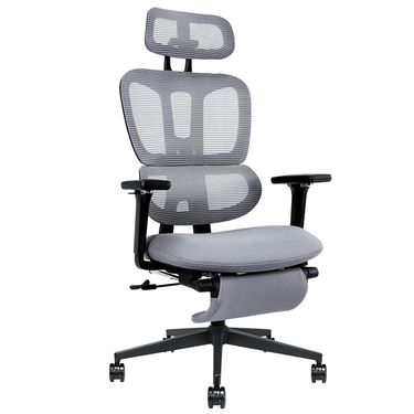 Multi-functional Ergonomic Mesh Office Chair With Adjustable Armrest,Footrest,Lumbar Support, 360° Silent Wheels,Headrest For Home & Office_voghion.com
