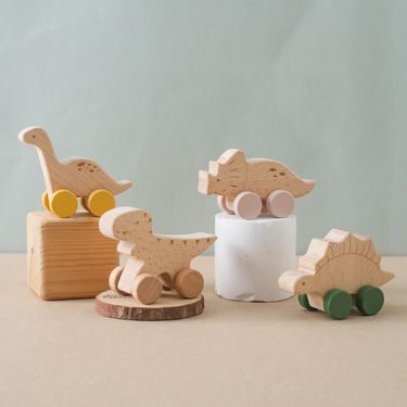 1PC Baby Toy Beech Wood Block Cartoon Dinosaur Car Educational Montessori Toy Baby Teething Play Gym Baby Birthday Gift Products_voghion.com