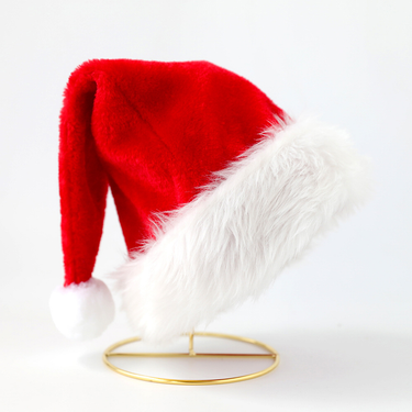 Christmas Santa Hat Children's short velvet hat Long velvet hat Adult holiday party decoration non-woven hat_voghion.com