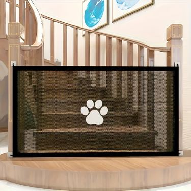 Expandable Safety Pet Gate Plus | Durable PE Mesh Dog Barrier With Stainless Steel Frame | Adjustable,Portable & Easy-to-Install_voghion.com