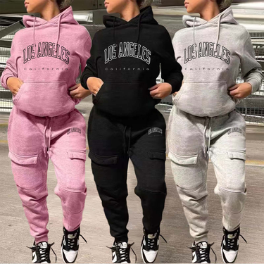 fashionable casual sweatshirt two-piece sports suit_voghion.com