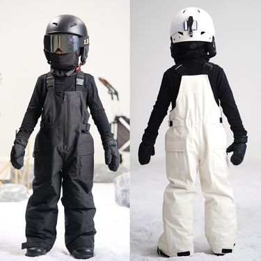 Boys' and girls' pants, snowboard and snowboard work pants, adjustable three in one cotton work pants_voghion.com