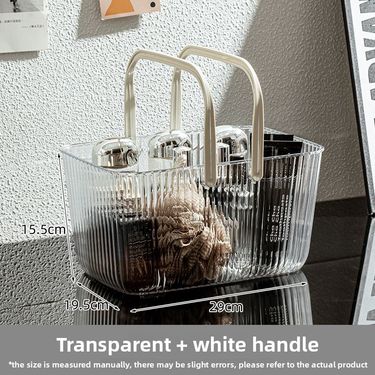 Portable For Students Dormitory Toiletries Storage Bathroom Bathing Shower Water Draining Basket_voghion.com