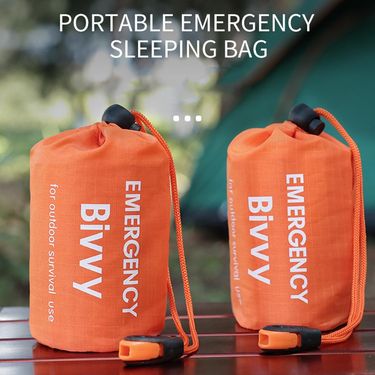 Outdoor Emergency Survival Sleeping Bag Thermal Blanket Mylar Waterproof Reusable Sack Portable Camping Hiking Emergency Gear_voghion.com