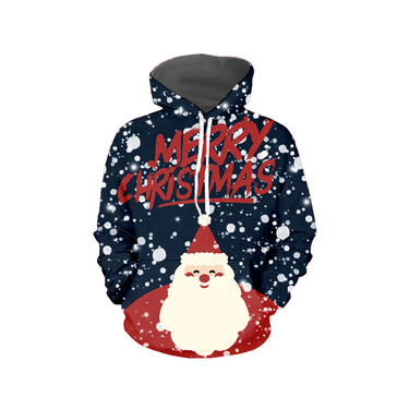 Men's Clothing hot-selling Christmas 3D digital printing women's loose hooded pullover sweater long-sleeved jacket_voghion.com