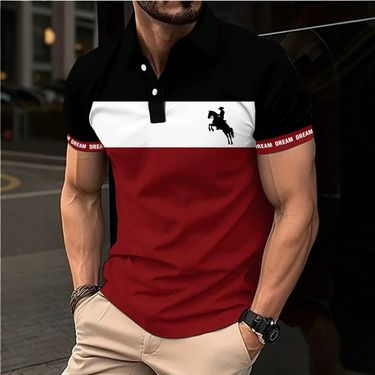 Men's Clothing Men's Short Sleeved Polo Shirt T Shirt Lapel Casual New Style_voghion.com