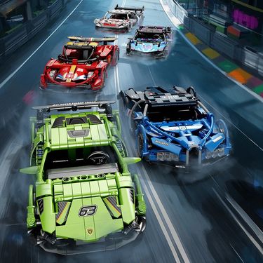 Cross-Border Bagged Pull-Back Building Blocks Racing Car Model Children's Day Toy Boy Gift_voghion.com