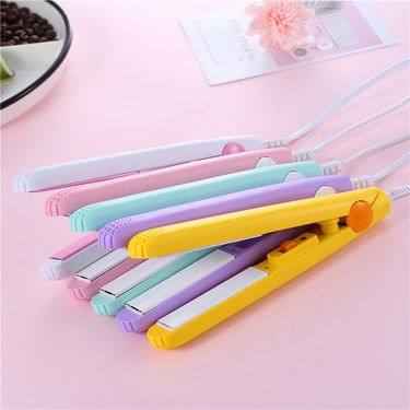 Mini clip for women, ceramic curling and straightening dual-purpose mini straight hair stick, dormitory portable gift_voghion.com